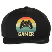 Funny Gamer Vintage Video Games Gaming Gift For Boys Wool Snapback Cap