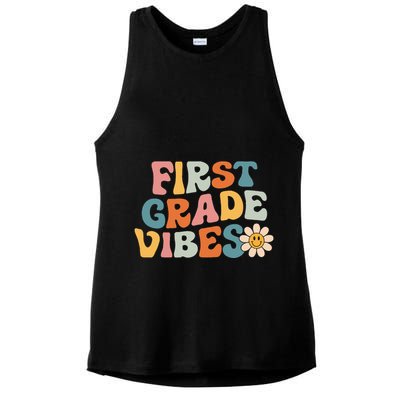 First Grade Vibes 1st Grade Team Retro 1st Day Of School Ladies PosiCharge Tri-Blend Wicking Tank