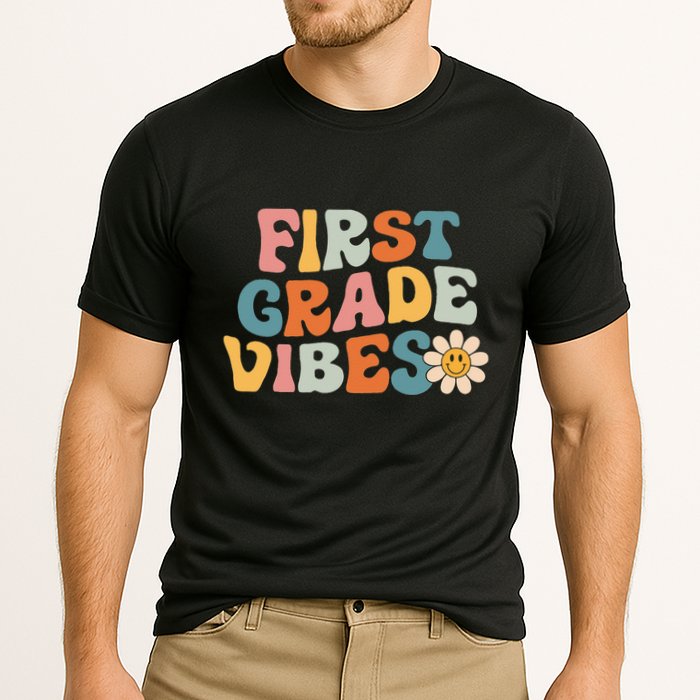 First Grade Vibes 1st Grade Team Retro 1st Day Of School Performance Shirt