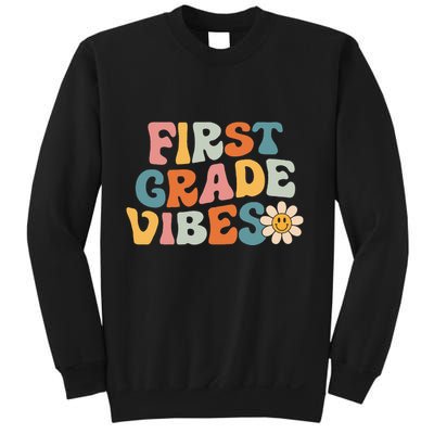 First Grade Vibes 1st Grade Team Retro 1st Day Of School Sweatshirt