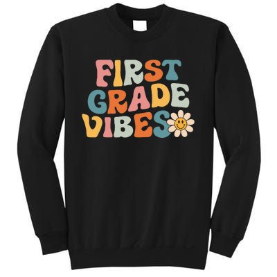 First Grade Vibes 1st Grade Team Retro 1st Day Of School Sweatshirt