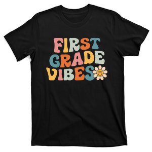 First Grade Vibes 1st Grade Team Retro 1st Day Of School T-Shirt