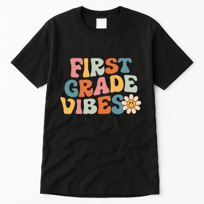 First Grade Vibes 1st Grade Team Retro 1st Day Of School Tall T-Shirt
