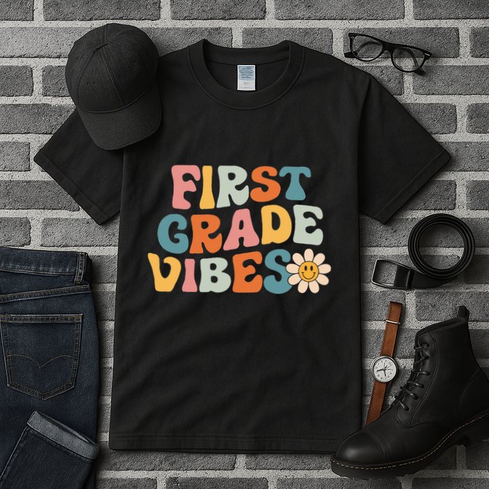 First Grade Vibes 1st Grade Team Retro 1st Day Of School Tall T-Shirt