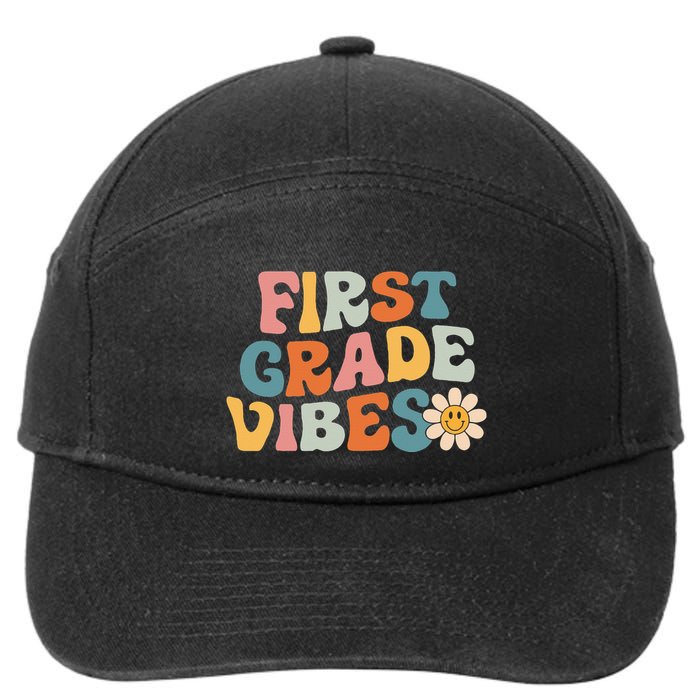 First Grade Vibes 1st Grade Team Retro 1st Day Of School 7-Panel Snapback Hat