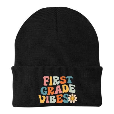 First Grade Vibes 1st Grade Team Retro 1st Day Of School Beanie
