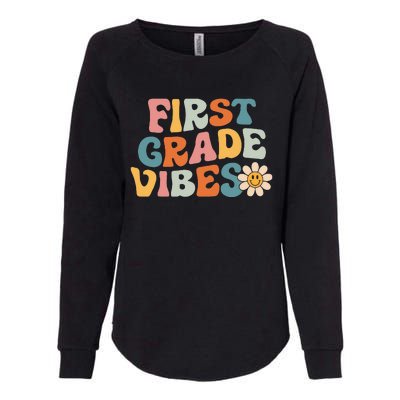 First Grade Vibes 1st Grade Team Retro 1st Day Of School Womens California Wash Sweatshirt