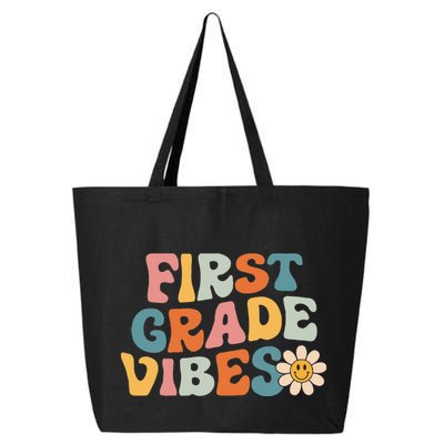 First Grade Vibes 1st Grade Team Retro 1st Day Of School 25L Jumbo Tote