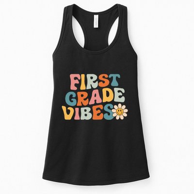 First Grade Vibes 1st Grade Team Retro 1st Day Of School Womens Tank Top