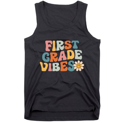 First Grade Vibes 1st Grade Team Retro 1st Day Of School Tank Top