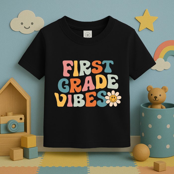 First Grade Vibes 1st Grade Team Retro 1st Day Of School Toddler T-Shirt