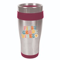 First Grade Vibes 1st Grade Team Retro 1st Day Of School 16oz Travel Tumbler