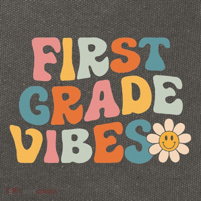 First Grade Vibes 1st Grade Team Retro 1st Day Of School Cotton Canvas Backpack