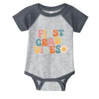 First Grade Vibes 1st Grade Team Retro 1st Day Of School Infant Baby Jersey Bodysuit