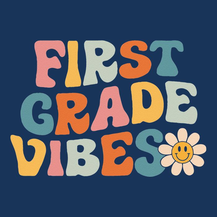 First Grade Vibes 1st Grade Team Retro 1st Day Of School Infant Baby Jersey Bodysuit