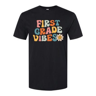 First Grade Vibes 1st Grade Team Retro 1st Day Of School Softstyle CVC T-Shirt