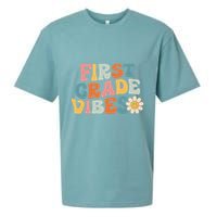 First Grade Vibes 1st Grade Team Retro 1st Day Of School Sueded Cloud Jersey T-Shirt