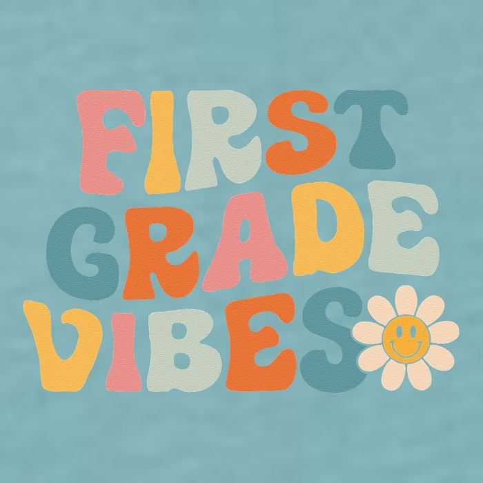 First Grade Vibes 1st Grade Team Retro 1st Day Of School Sueded Cloud Jersey T-Shirt