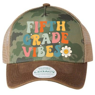 Fifth Grade Vibes 5th Grade Team Retro 1st Day Of School Legacy Tie Dye Trucker Hat