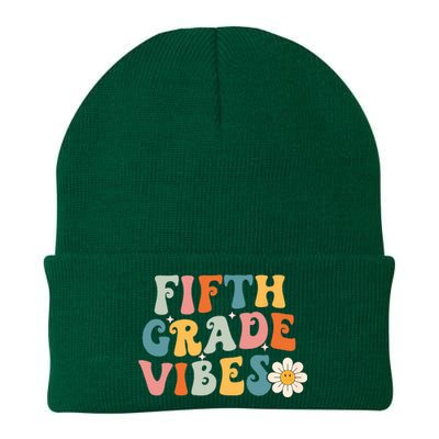 Fifth Grade Vibes 5th Grade Team Retro 1st Day Of School Knit Cap Winter Beanie