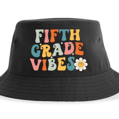 Fifth Grade Vibes 5th Grade Team Retro 1st Day Of School Sustainable Bucket Hat