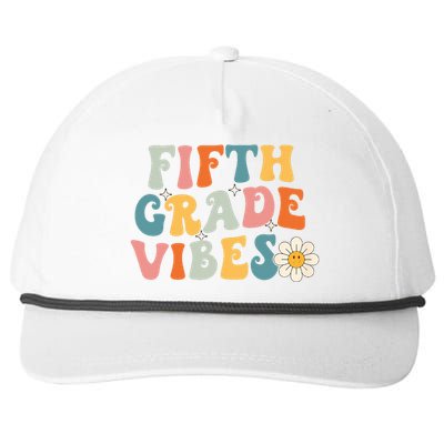 Fifth Grade Vibes 5th Grade Team Retro 1st Day Of School Snapback Five-Panel Rope Hat