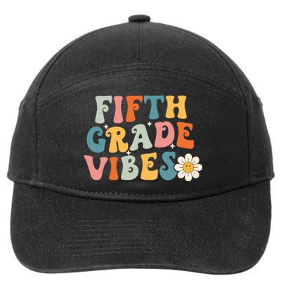 Fifth Grade Vibes 5th Grade Team Retro 1st Day Of School 7-Panel Snapback Hat