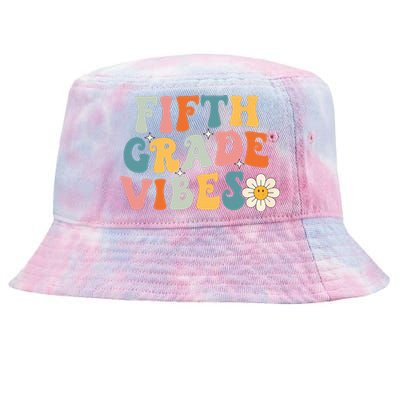 Fifth Grade Vibes 5th Grade Team Retro 1st Day Of School Tie-Dyed Bucket Hat