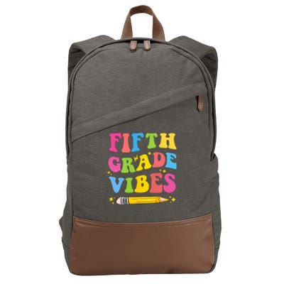 Fifth Grade Vibes Back To School Cotton Canvas Backpack