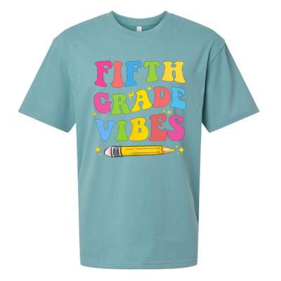 Fifth Grade Vibes Back To School Sueded Cloud Jersey T-Shirt