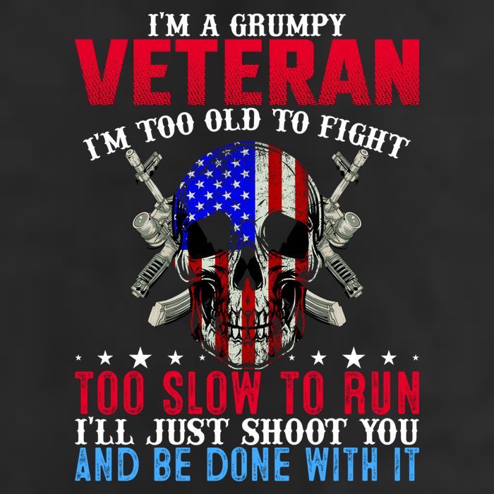 Funny Grumpy Veteran Too Old To Fight To Slow To Run Adult Drive Performance Visor