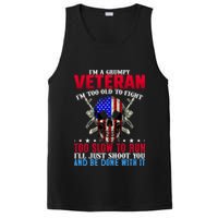 Funny Grumpy Veteran Too Old To Fight To Slow To Run PosiCharge Competitor Tank