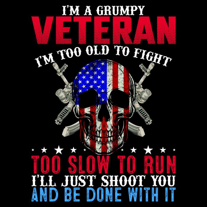 Funny Grumpy Veteran Too Old To Fight To Slow To Run Wool Snapback Cap