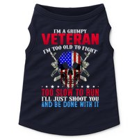 Funny Grumpy Veteran Too Old To Fight To Slow To Run Doggie Tank