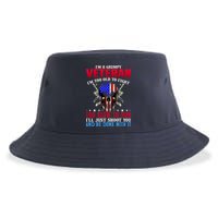 Funny Grumpy Veteran Too Old To Fight To Slow To Run Sustainable Bucket Hat