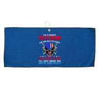 Funny Grumpy Veteran Too Old To Fight To Slow To Run Large Microfiber Waffle Golf Towel