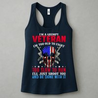 Funny Grumpy Veteran Too Old To Fight To Slow To Run Womens Tank Top