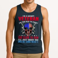 Funny Grumpy Veteran Too Old To Fight To Slow To Run Tank Top