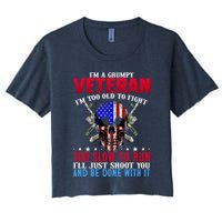 Funny Grumpy Veteran Too Old To Fight To Slow To Run Crop Top