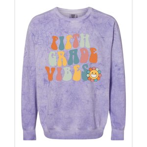 Fifth Grade Vibes - 5th Grade Team Retro 1st Day of School Colorblast Crewneck Sweatshirt