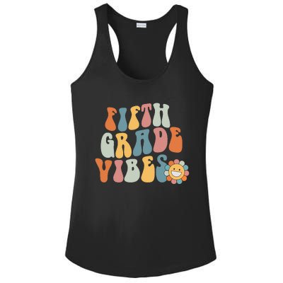 Fifth Grade Vibes - 5th Grade Team Retro 1st Day of School Ladies PosiCharge Competitor Racerback Tank