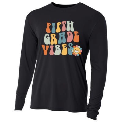 Fifth Grade Vibes - 5th Grade Team Retro 1st Day of School Cooling Performance Long Sleeve Crew