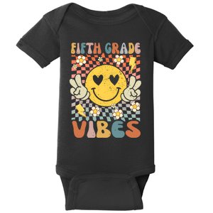 Fifth Grade Vibes 5th Grade Retro Teacher 1st Day Of School Baby Bodysuit