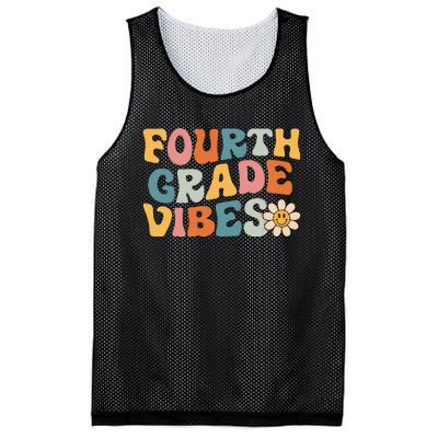 Fourth Grade Vibes 4th Grade Team Retro 1st Day Of School Mesh Reversible Basketball Jersey Tank