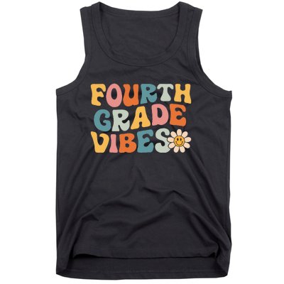 Fourth Grade Vibes 4th Grade Team Retro 1st Day Of School Tank Top