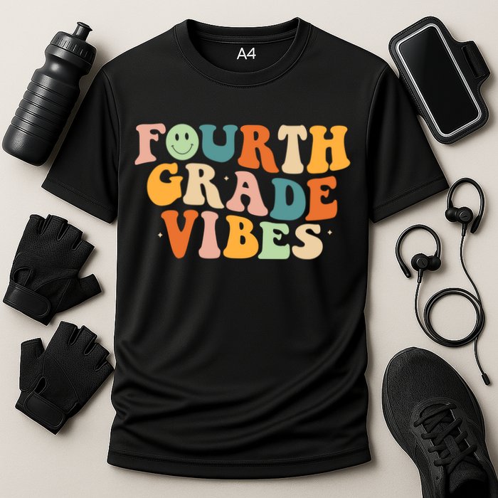 Fourth Grade Vibes 4Th Grade Groovy Retro 1St Day Of School Gift Cooling Performance Crew T-Shirt