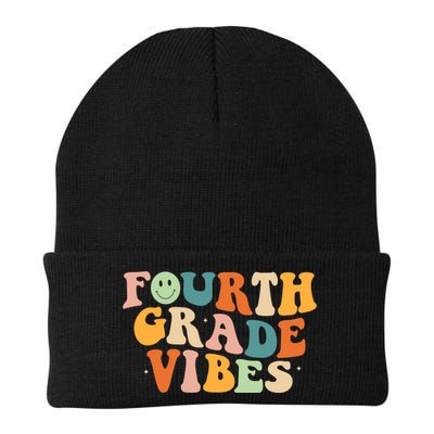Fourth Grade Vibes 4Th Grade Groovy Retro 1St Day Of School Gift Beanie