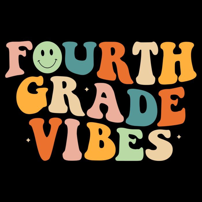 Fourth Grade Vibes 4Th Grade Groovy Retro 1St Day Of School Gift Drawstring Bag
