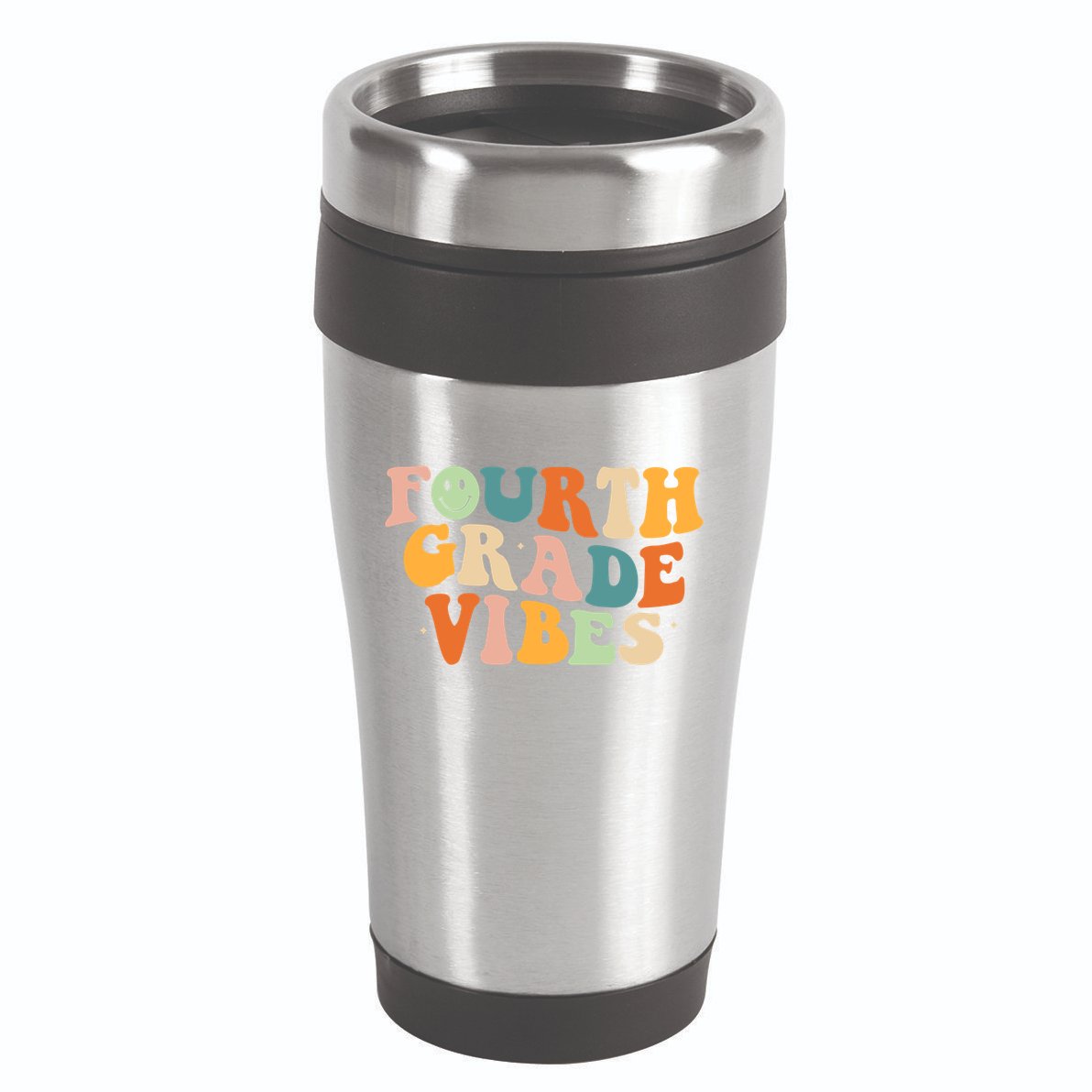 Fourth Grade Vibes 4Th Grade Groovy Retro 1St Day Of School Gift 16oz Travel Tumbler