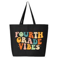 Fourth Grade Vibes 4Th Grade Groovy Retro 1St Day Of School Gift 25L Jumbo Tote